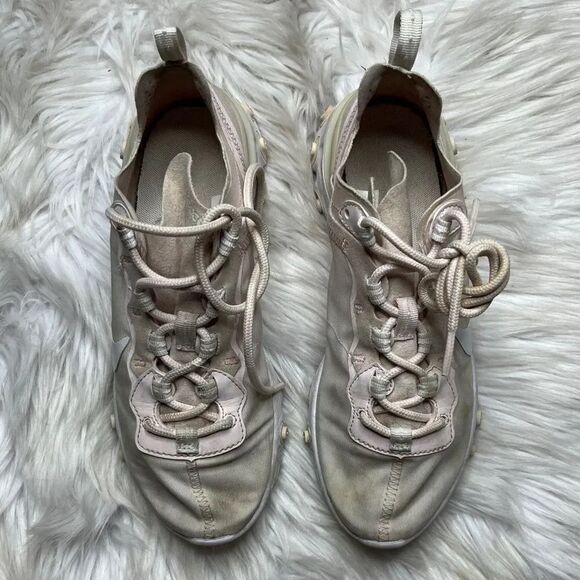 Nike React Element 55 Phantom Sneakers Cream Size 6.5 - Picture 3 of 6